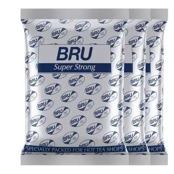 Throni Bru Super Strong Coffee Hotel Pack 200 грамм с поздравительной открыткой (Пакет из 3), Порошок, Стеклянная_бутылка