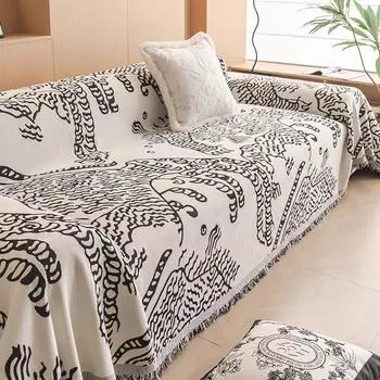Пледы осень зима кемпинг пикник диван чехол Funda диван шенилл Гавайи тигр узор диван коврик 180x130