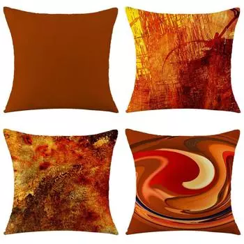 Throw pillow watercolor tie-dye throw pillow competitive model modified sofa cushion linen throw pillow cover does not include pillow core 45*45cm