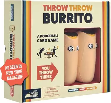 Throw Throw Burrito - карточная игра в вышибалы - семейные карточные игры для взрослых, подростков и детей - 2-6 игроков - от 7 лет и старше - 120 карт Original Edition
