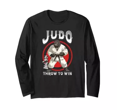 Throw to Win Grappling Long Sleeve - Judoka/Judoka T-Shirt чёрный
