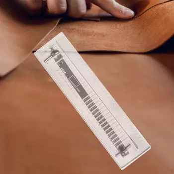 Thrower Flat Leather Cutting Ruler with Adjustable Taper Practical Durability Acrylic Compact