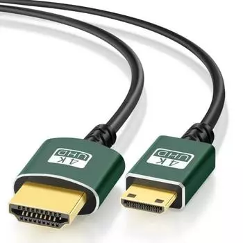 Thsucords Тонкий и мягкий мини-кабель HDMI-HDMI 3M. Сверхтонкий и гибкий мини-кабель HDMI 3D/4K@60 Гц/18 Гбит/с/2160P/1080P Доступна возможность выставления счетов