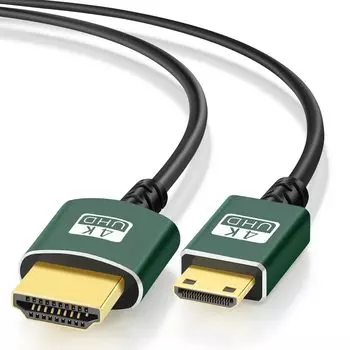 Thsucords Тонкий мягкий мини-кабель HDMI-HDMI Сверхтонкий гибкий мини-кабель HDMI Доступно для выставления счетов и 1M. & 3D/4K@60Гц/18Гбит/с/2160P/1080P