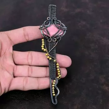 Thulite Pendant Copper Wire Wrapped Pendant Very Pretty Copper Jewelry Key Pendant Handmade Thulite Jewelry Gemstone Pendant Engagement Gift