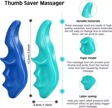 Thumb Massager Promotes Blood Circulation Relax Deep Muscle Tissue Whole Body And Relieve Stress Daily Manual Physiotherapy Tool