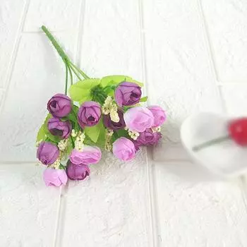 Thumb Rose Simulation Flower Bedroom Living Room Decoration With Fake Flowers Spring Purple