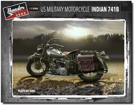 Thunder Model US Army Военный мотоцикл Indian 741B Пластиковая модель TB35003 1/35