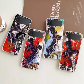 Tian Guan Ci Fu прозрачный чехол для телефона Samsung Z Flip 4 5 чехол тонкий прозрачный высокопрочный ПК чехол для Galaxy Z Flip 3 5 чехол Galaxy Z Flip