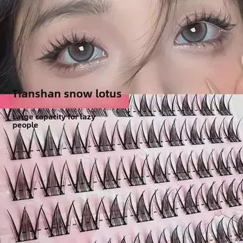 Tianshan Snow Lotus V-Shaped False Eyelashes - Natural, Curled, Photogenic Look