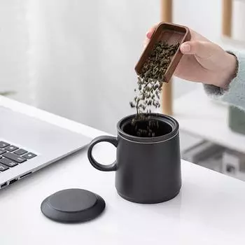 Tianview 375 мл керамическая чашка офисная чайная чашка керамическая кружка вкладыш фильтр высокотемпературный чайный набор подарочная коробка