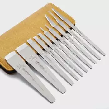 Tianyi Professional Педикюрный нож и набор кусачек для ногтей со сменными лезвиями No. 7 flat cutter белый