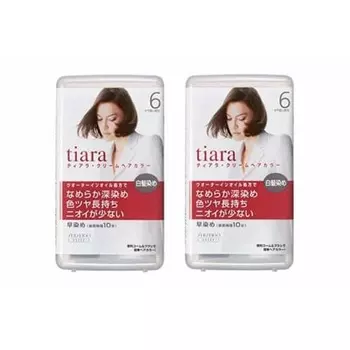 Tiara Cream Hair Color 6 Slightly Dark Chestnut Color Set of 2