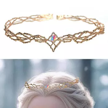 Тиара на день рождения, сплав, головной убор, стразы, корона феи для карнавала, вечеринки, косплея Colorful Rhinestones