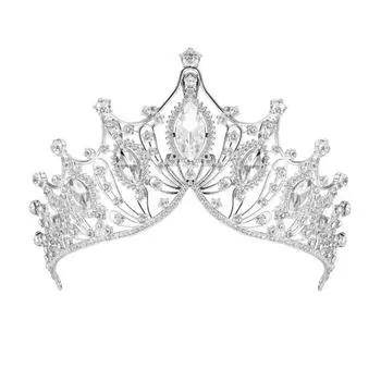 Tiara Temperament Rhinestone Zircon Baroque Princess Headband Women Hair Hoop Korean Hairbands