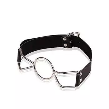 Tibemi Mouth Shackles SM Goods Drool Gag SM Cosplay Gag Ball PU Belt Adjustable SM Adult Goods M Size