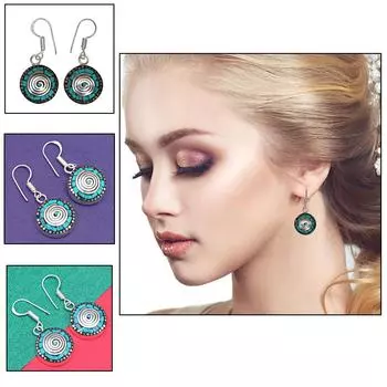 Тибетская бирюза лазурит непальские серьги украшения ручной работы коралл племенной