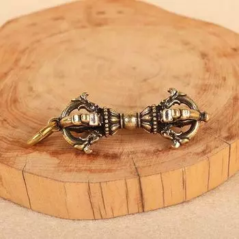 Тибетская буддийская медь ручной работы с пятью долями, пестик Дордже Ваджра, ключевые украшения with loop