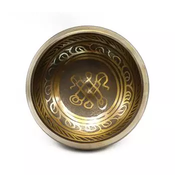 Тибетская чаша ручной работы с ударами Будды, ритуальная музыкальная терапия, медный колокольчик, тибетские поющие чаши 80mm