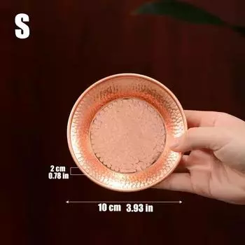 Тибетская медная пластина 15,4 см гравировка буддизм латунное блюдо благоприятные тантрические алтари для будды поднос настольный домашний подарок декоративный