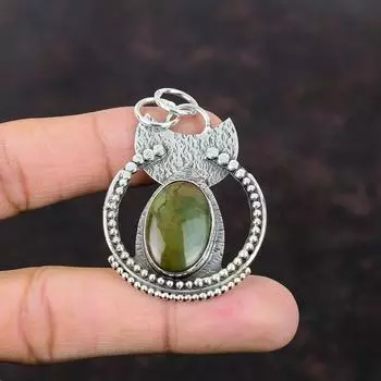 Тибетская подвеска с бирюзой, подвеска из стерлингового серебра 925 пробы, этнические украшения ручной работы, подвеска из натурального драгоценного камня, подарок для друга, ювелирные изделия из целебного камня