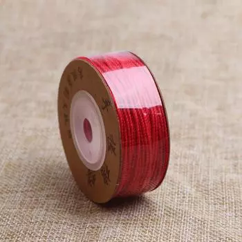 Тибетская ручная натертая хлопковая нить Нить Вэньвань Веревка Хлопковая веревка износостойкая Ручная веревка Плетеная веревка Ручная работа Сделай сам Веревка для браслета Плетеная веревка Нить 1.0mm красный