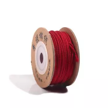 Тибетская ручная работа, хлопковая нить, бусина Будды Вэньвань, хлопковый шнур, ручной шнур, плетеный шнур, материалы для рукоделия, браслет, плетеный шнур, аксессуары Diameter 1mm/30 meters per roll красный