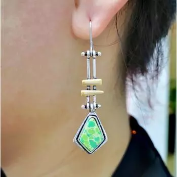 Тибетские серебряные резные бусины с кисточками, висячие женские винтажные серьги в богемном стиле бохо