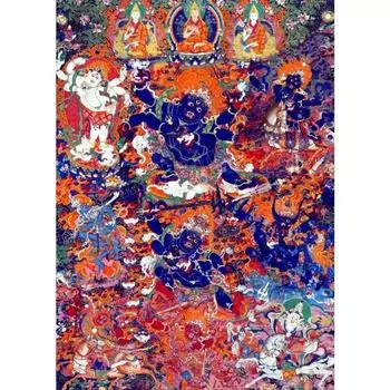 Тибетский буддийский Махакала Будда Шакьямуни Религиозный Постер и Принты Холст Живопись Настенное Искусство Картины Домашний Декор Комнаты Подарок 21cm30cm NoFrame