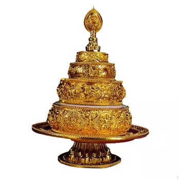 Тибетский буддист предлагает принадлежности для религиозных скульптур, декоративную статую ручной работы, блюдо мандалы для