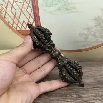 Тибетский старый ритуальный тибетский буддийский кулон с девятью нитями Дордже Ваджра, ожерелье, ювелирное украшение для автомобиля 1pcs