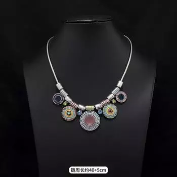 Тибетское винтажное экзотическое богемное ожерелье непальская ключичная цепочка кулон украшение на лоб женское