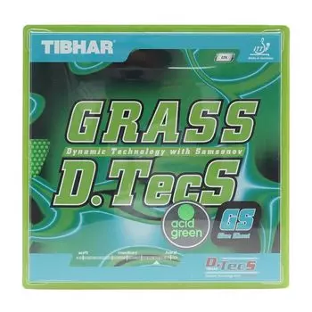 TIBHAR Table Tennis Rubber Glass GS D.TecS BT018-GS-GRN (Green/4S/Men s, Lady s, Jr)