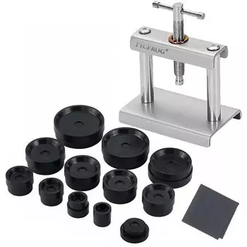 TICFROG Задняя крышка часов Замена батарейки для часов Задняя крышка часов Задняя крышка часов Carbon 12 Часы 1 Велюровая салфетка для чистки Руководство по эксплуатации Инструменты серебряный