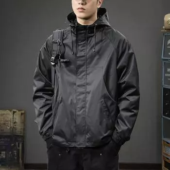 Tide Brand Outdoor Mountaineering ветрозащитная куртка мужская свободная большого размера спортивная функциональная с капюшоном для активного отдыха M хаки