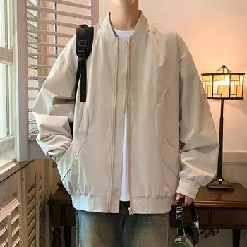 Tide Casual Универсальный свободный ранний весенний инструментальный мужской топ деловой повседневный тонкий M чёрный