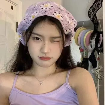 Tide color нишевая широкополая повязка на голову женская весна-лето шнуровка показывает лицо маленькие вязаные аксессуары для волос size