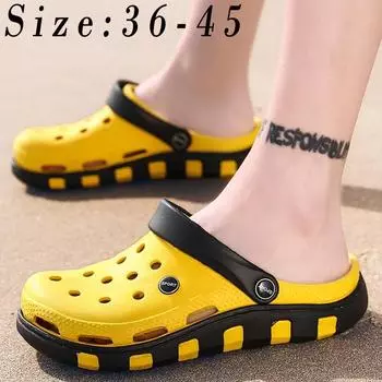 Tide, летние модные мужские нескользящие сандалии, дышащие непромокаемые пляжные тапочки, тапочки для пары 36 белый