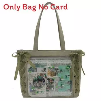 Tie Bow Itabag Large Capacity Single Shoulder Underarm Bag Cartoon Women Gift