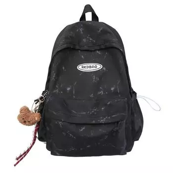 Tie-dyed Schoolbag Female Backpack Student Travel Backpack чёрный