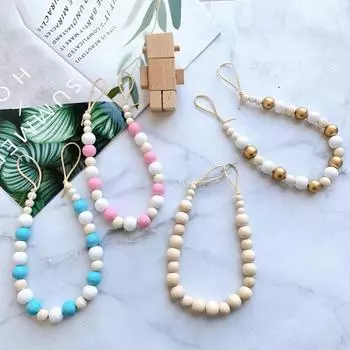 Tieback Элегантный нежный современный деревянный держатель для занавесок с деревянными бусинами для окна