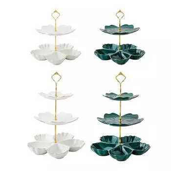 Tiered Ceramic Cake Stand Tiered Serving Tray for Birthday Wedding Donuts