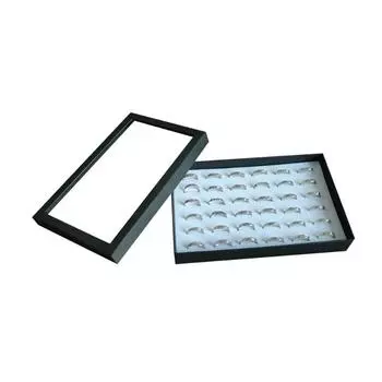 Tiered Jewelry Display Stand, Velvet-lined Earring Organizer with 36 Slots, Perfect for Showcasing your Jewelry Collection белый