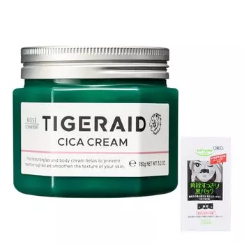 TIGER AID KOSE Tigeraid Лечебный CICA Восстанавливающий Крем для Лица и Всего Тела 150 г Угревая Сухость Повреждений Включает Бонус [Квази-лекарство] (Грубая кожа, Профилактика,