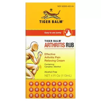 Tiger Balm, Arthritis Love, безалкогольный, 4 жидких унции (113 миллилитров)