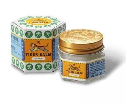 Tiger Balm Белый тигровый бальзам при заболеваниях суставов, простудах и головной боли, 9мл