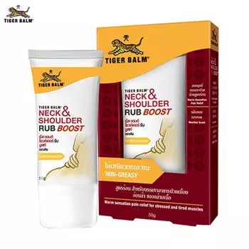 Tiger Blam Rub Boost, средство для растирания шеи и плеч повышенной силы, облегчение боли, 50 г 50 g