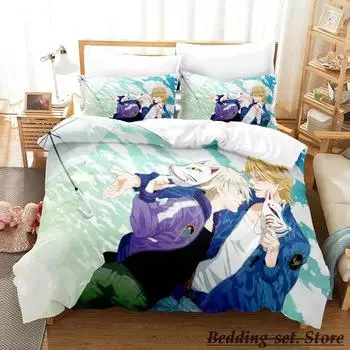 Tiger & Bunny Bedding Set Cartoon Anime three-piece set Adult Kid Bedroom Duvetcover Sets 3D Kawaii cartoon bed sheets 70x133cm 2pcs