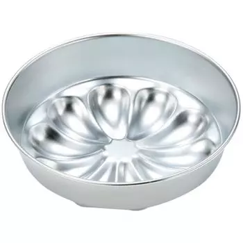 Tiger Crown Cake Mold Silver 158 x 50mm Flower Cake Mold Steel Chrome Plated 10 Waves 1095