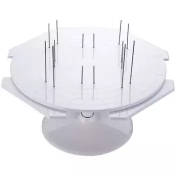Tiger Crown Cooler White 310 x 310 x 140mm Decoration Stand ABS Resin Cake Stand 360 Degree Tilt 1325 Turntable/Cake